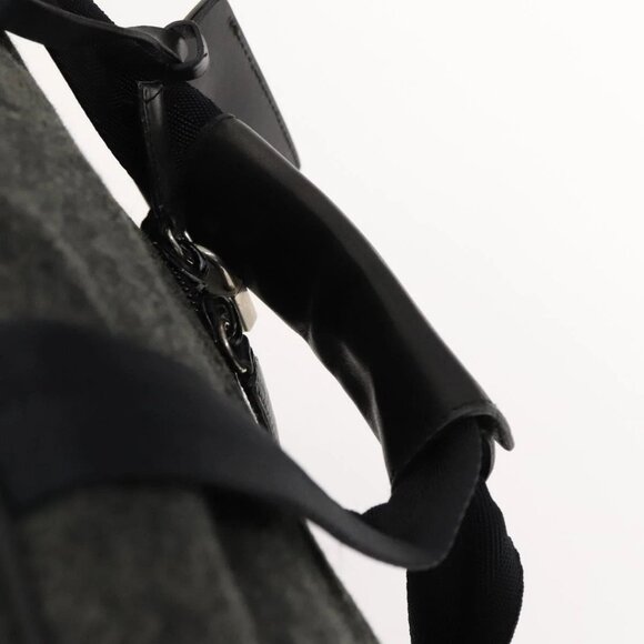 PRADA Boston Bag Wool 2way Gray Auth - Picture 11 of 16